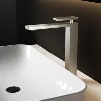 Смеситель для накладной раковины однорычажны цвет сатин 
(брашированный никель) VBF-2DS2BN VINCEA