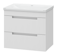 ARIANA - 60 Тумба подвесная с 2 ящ. белая (эмаль) + раковина УТ000014131 Brevita