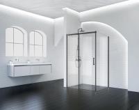 Душевой уголок прямоугольный 1300x900x1950 ACQUA-AH-1-130/90-C-NERO BELBAGNO