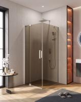 Душевой уголок прямоугольный.     SLIDER-AH-1-90-80/90-BR-Cr (800-900)x900x1950 Cezares