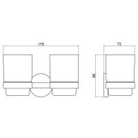 Стакан для зубных щеток двойной Timo Saona 13034/17 золото матовое