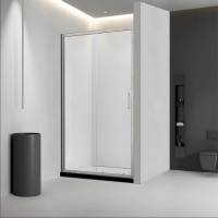 Душевая дверь раздвижная VN46BC-140-01-C5 1400x1950 Цвет профиля Никель брашинг Стекло Прозрачное Veconi