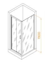 Душевой уголок RGW PA-142 (PA-21 + Z-050-5) прямоугольный  120*100*190 060814220-11 профиль Хром стекло Прозрачное 5 мм RGW